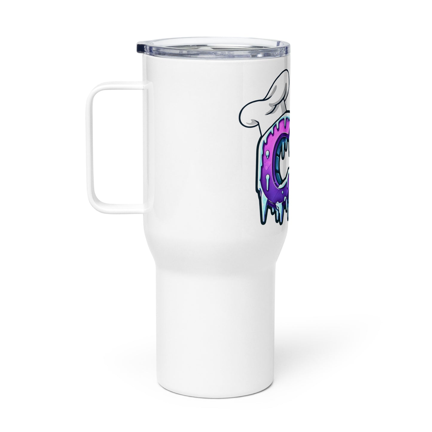 CB Travel mug with a handle